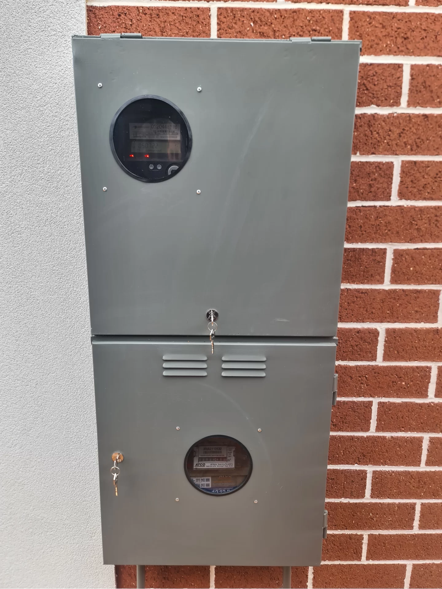 Red coloured meterbox