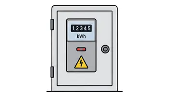 Single meter box install icon