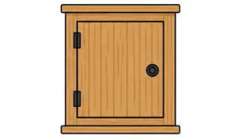 Wooden meter box icon
