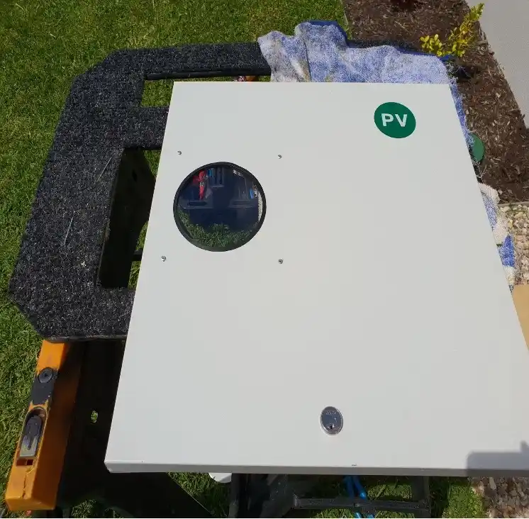 Meter box window before replacement