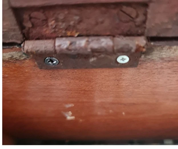 Meter box window after replacement